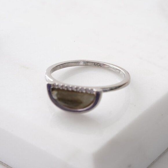 Anthropologie Melanie Auld Half Circle Ring 7 - Picture 3 of 4